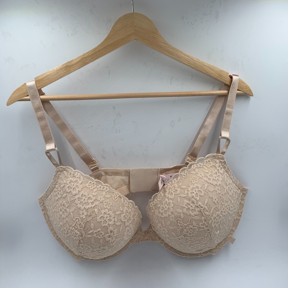 Victoria's Secret Sexy Tee Push Up Bra 40DD NWT Sophia Lace Marzipan Nude Padded